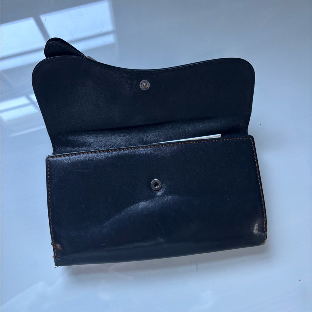 AUTHENTIC Vintage Dior Black Leather wallet/ clutch - Picture 2 of 8